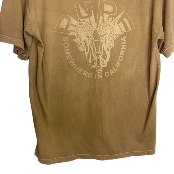 AG Adriano Goldschmied T-Shirt M Ram Graphic Crew Ringer Tee Grunge Skater NEW - Picture 5 of 11